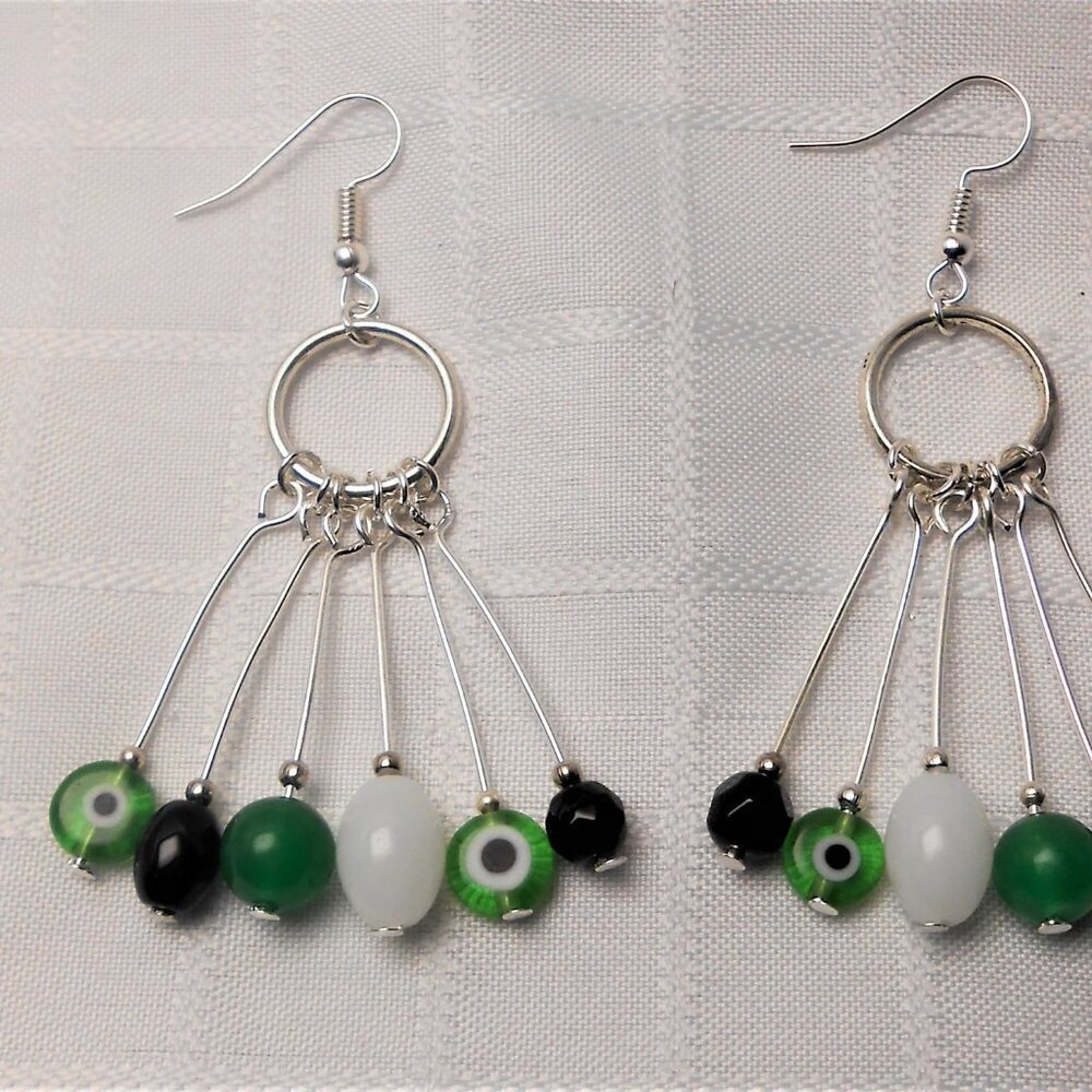 No 786 Handmade earrings with blowtorch glass beads
